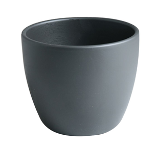 Black Matt Small Boule Plant Pot | 7cm