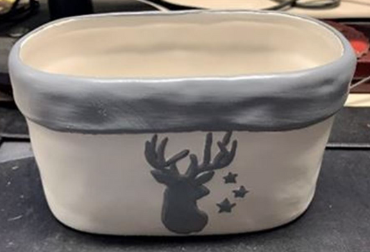 Christmas Reindeer Trough Planter | L17.5x W9.5x H9.9cm